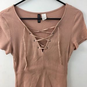 Lace up shirt
